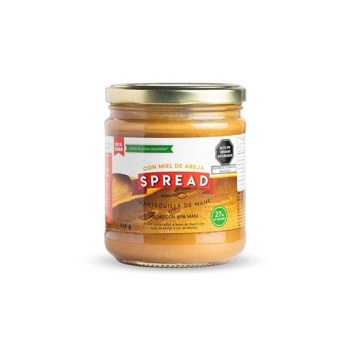 MANTEQUILLA DE MANI CON MIEL DE ABEJA SPREAD 410GR